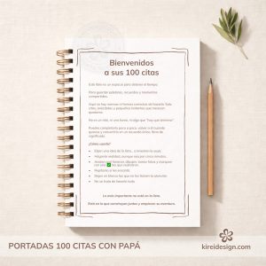 hojas interiores para libro 100 citas con papa_ kireidesign