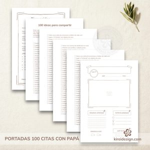 hojas interiores para libro 100 citas con papa_ kireidesign