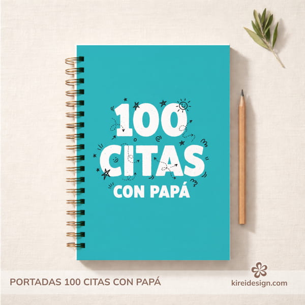 portadas 100 citas con papa_kireidesign (7) Portadas y contraportadas para libro 100 citas con papá - kireidesign