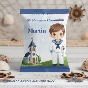 chipbag para comunion modelo marinero navy