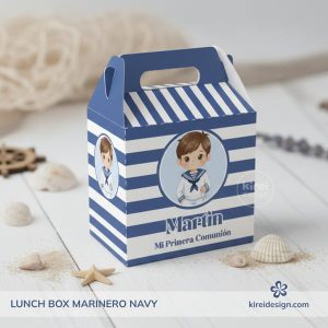 lunch box comunion modelo marinero navy by kireidesign