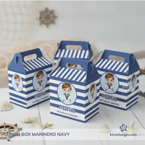 lunch box comunion modelo marinero navy by kireidesign