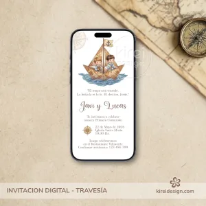 Invitacion digital Coleccion hermanitos_Travesia_Kireidesign_