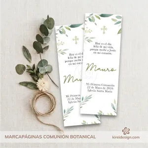 marcapaginas primera comunion modelo botanica