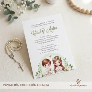 Invitacion primera comunion colección esencia