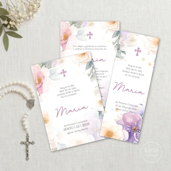 set de tarjetas primera comunion by kireidesign
