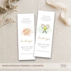 Marcapaginas comunion Coleccion pequeños talentos de Kireidesign