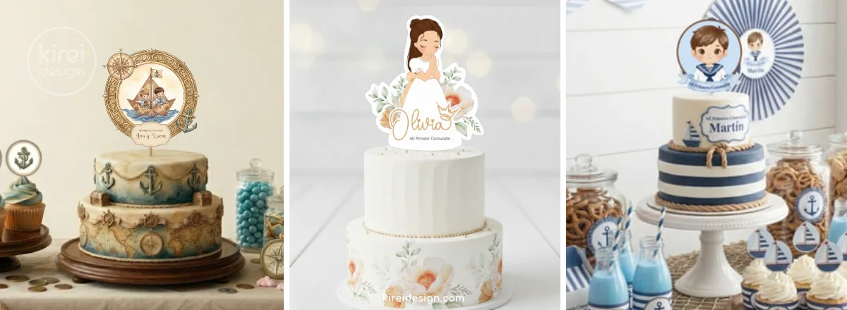 Cakes toppers de primera comunion kireidesign