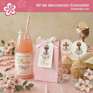 kit de decoracion primera comunion_flor de fe_kireidesign