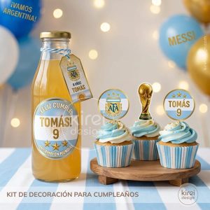 kit imprimible selección argentina para cumpleaños