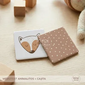 Memotest animalitos y cajita_Kireidesign