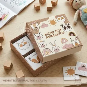 Memotest animalitos y cajita_Kireidesign