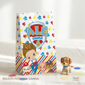 bolsita cumple patrulla canina_kireidesign
