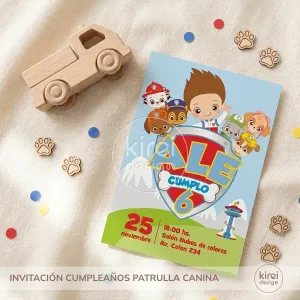 invitación imprimible para cumpleaños patrulla canina
