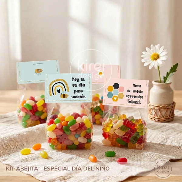 kit abejitas dia del niño_cierrabolsas_ Kireidesign