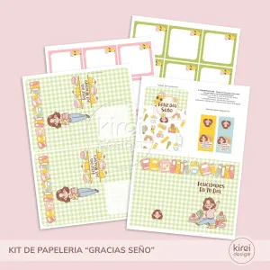 kit de papeleria gracias seño_kireidesign