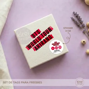 Set de Etiquetas y Tarjetas BTS para Freebies