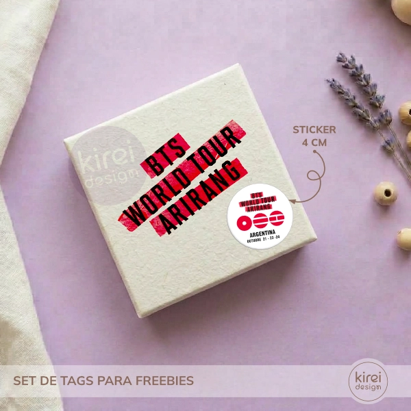 Set de Etiquetas y Tarjetas BTS para Freebies