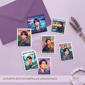 cliparts Estampillas BTS en Argentina