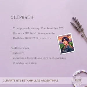 cliparts Estampillas BTS en Argentina