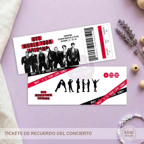 Tickets de recuerdo BTS (2)
