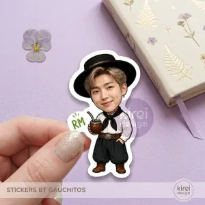 Stickers imprimibles BTS gauchitos argentinos