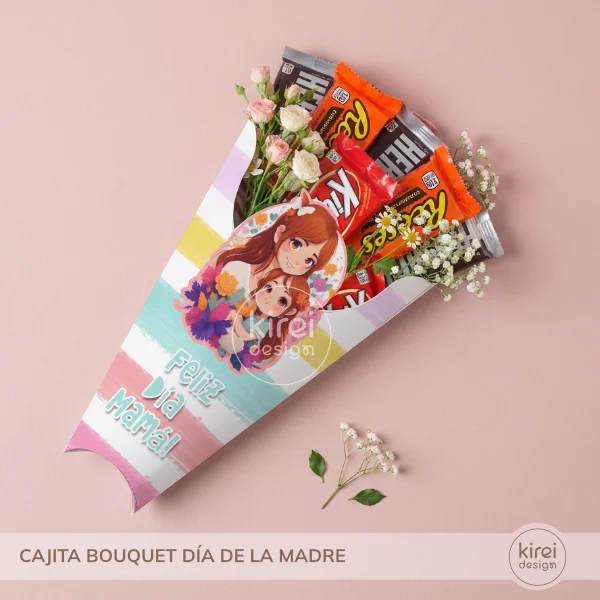 cajita bouquet dia de la madre_kireidesign_01 Cajitas Bouquet para el Día de la Madre