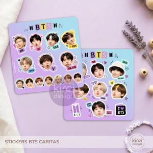 Stickers BTS Caritas pack imprimible