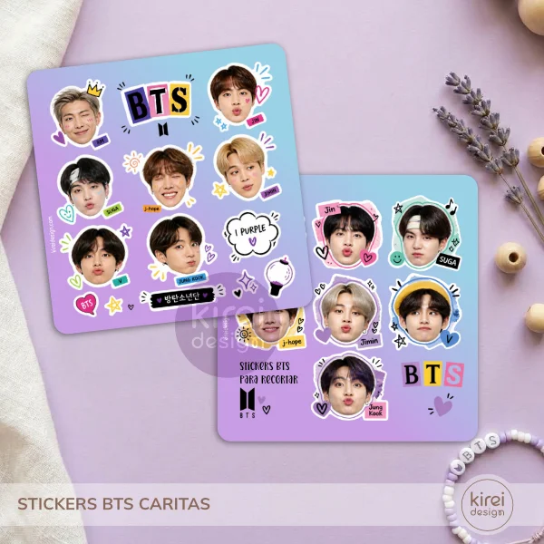 stickers bts caritas_kireidesign_2 Stickers BTS Caritas pack imprimible