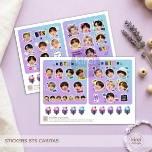 Stickers BTS Caritas pack imprimible PDF